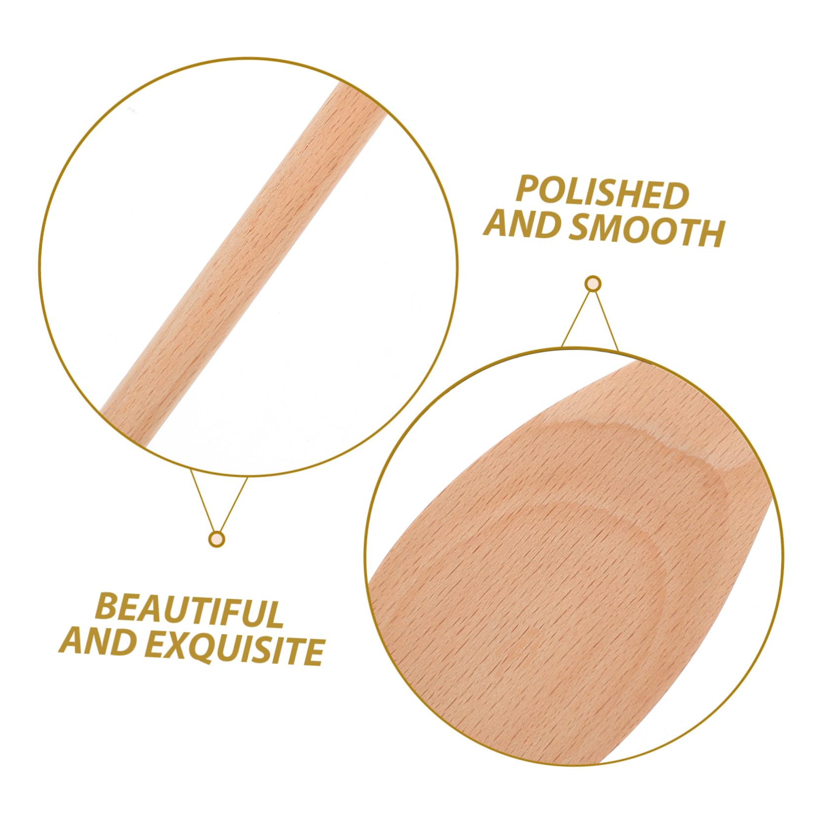OUNONA Cuillères en Bois à Long Manche pour Mélanger Lot de 24 Ustensile Cuisine Polyvalent Beige, Non Verni Cuisson et Projets Diy
