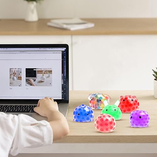 Miniatura 5 de Paquete de 48 juguetes esponjosos de animales pequeños Mochi a granel, bolsas de regalos para recuerdos de fiesta, mini bolas de strees juguete para