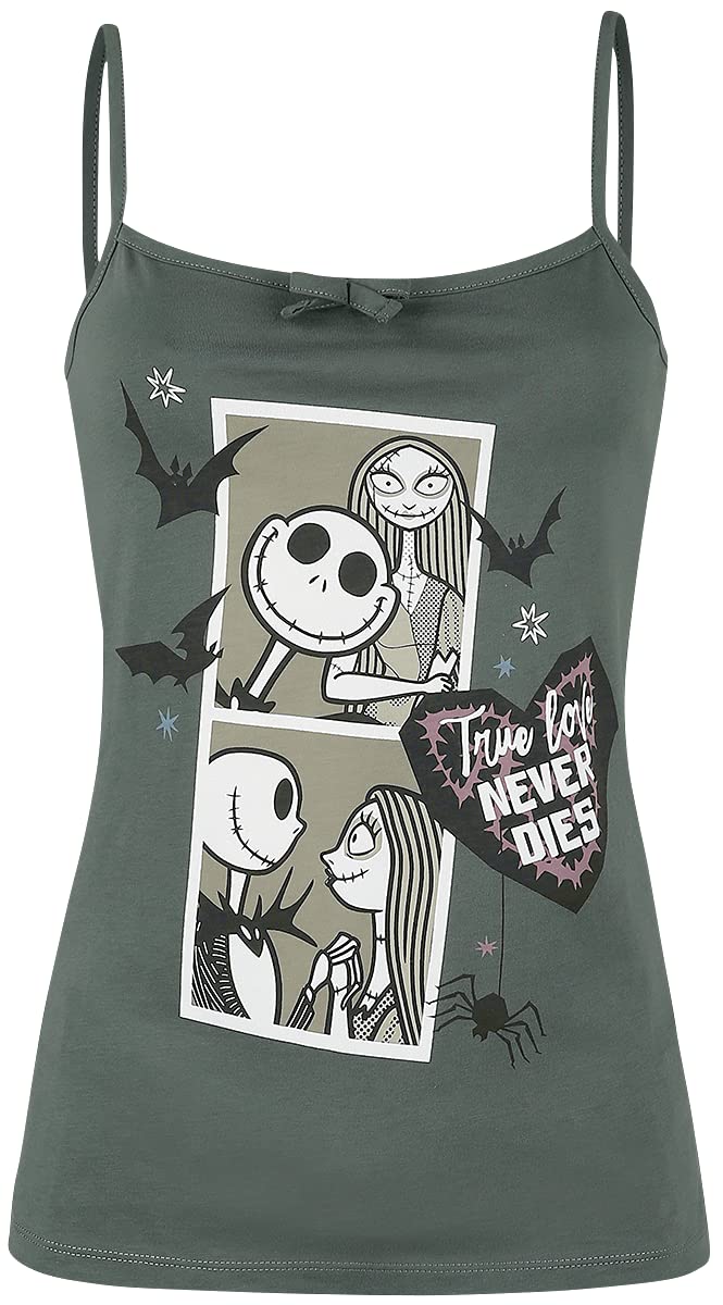 Pesadilla Antes De Navidad Comic Mujer Pijama negro/gris 100% algodón