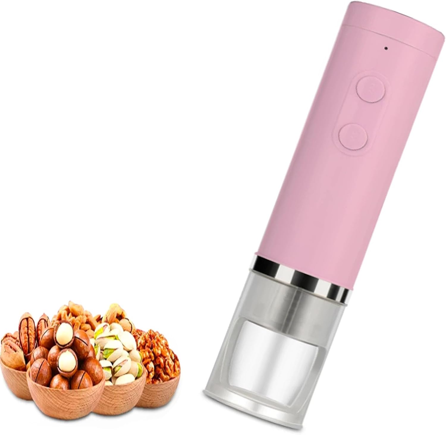 Multifunction Nut Sheller, Electric Nut Cracker, 360° Anti‑Splash Design, USB Rechargeable, Visible Window, Detachable Washable, for Walnut Pecan Almond 1‑5cm Nuts