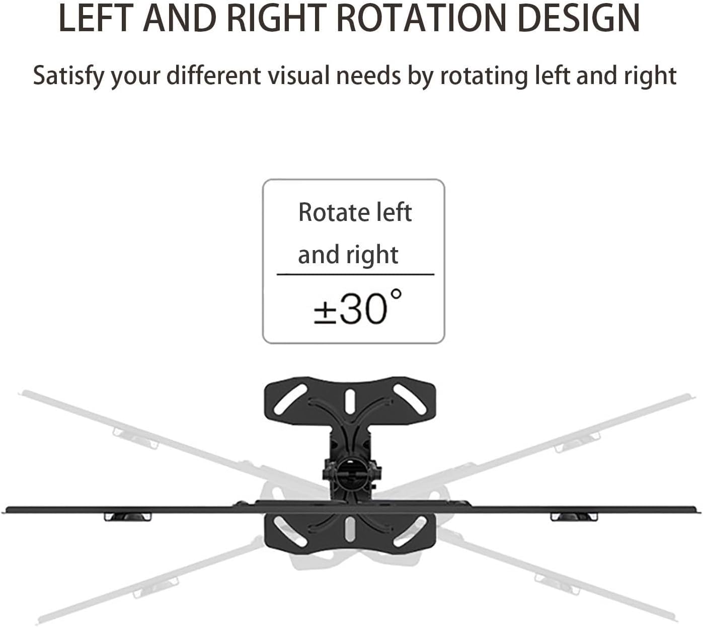 Adjustable Height Coping Ceiling Tv Bracket,Ceiling Tv Mount,Wall Tv Mount Bracket,Fits 32-70 Inch LCD Flat Sn Tvs,Metal Expansion Screw Fixing,Black