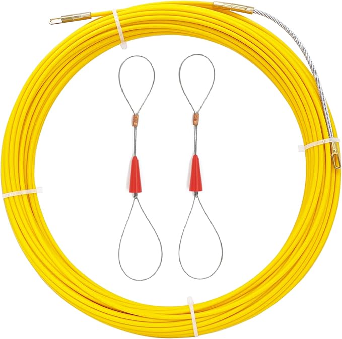 ECO-WORTHY Fish Tape Fiberglass 6MM 425FT Reel Wire Cable Running Rod