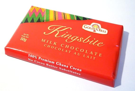 Golden Tree Kingsbite Milk Chocolate Pack of 10, Premium Ghana Cocoa