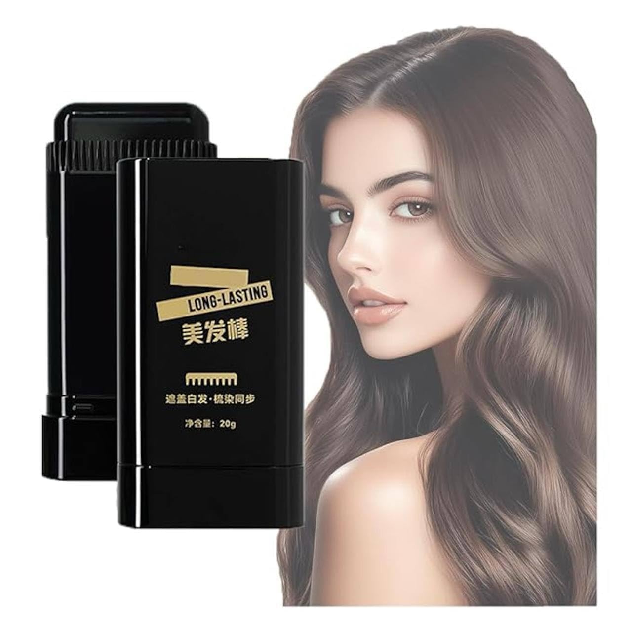 Hair Color Stick for White Hair Coverage with Comb Applicator | Temporary Root Touch-Up Hair Dye Pen | Waterproof & Sweat-Proof Instant Gray Hair Concealer-image-11