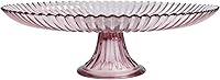 Fortessa Archie 13-Inch Pink Large Cake Stand - Durable Soda-Lime Glass Serveware for Stylish Tablescapes