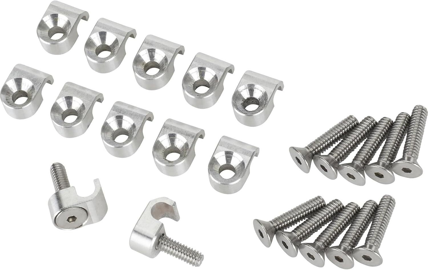 Billet Aluminum Brake Line Clamps Set of 123/16