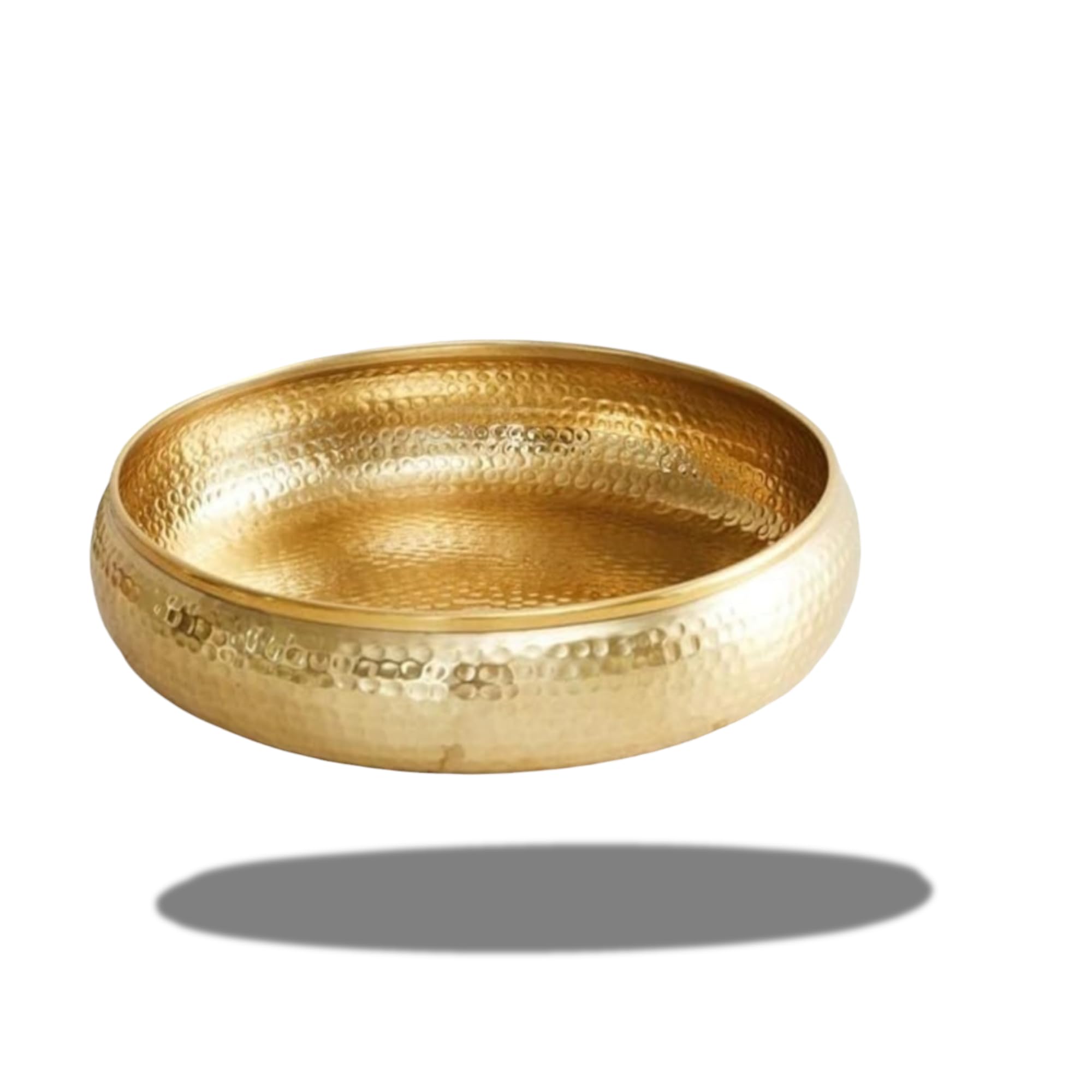 THE HOME NATIVE Hand-forged Iron Urli Bowl for Home Decor, Urli Bowl, Potpourri Bowl, Uruli for Flower Decoration, 1 Litre, 27x13.5cm