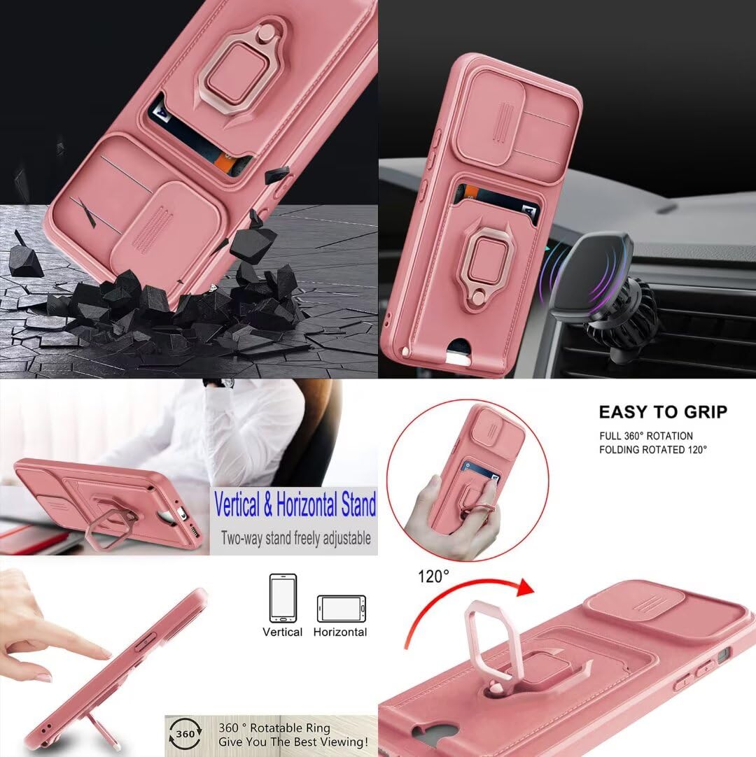 Dllatui Cover Compatibile con Xiaomi Redmi Note 12 4G, Cover con Cordino Tracolla, Slidable Fotocamera Protezione Custodia,Supporto,Slot Schede, Silicone Case (Blu