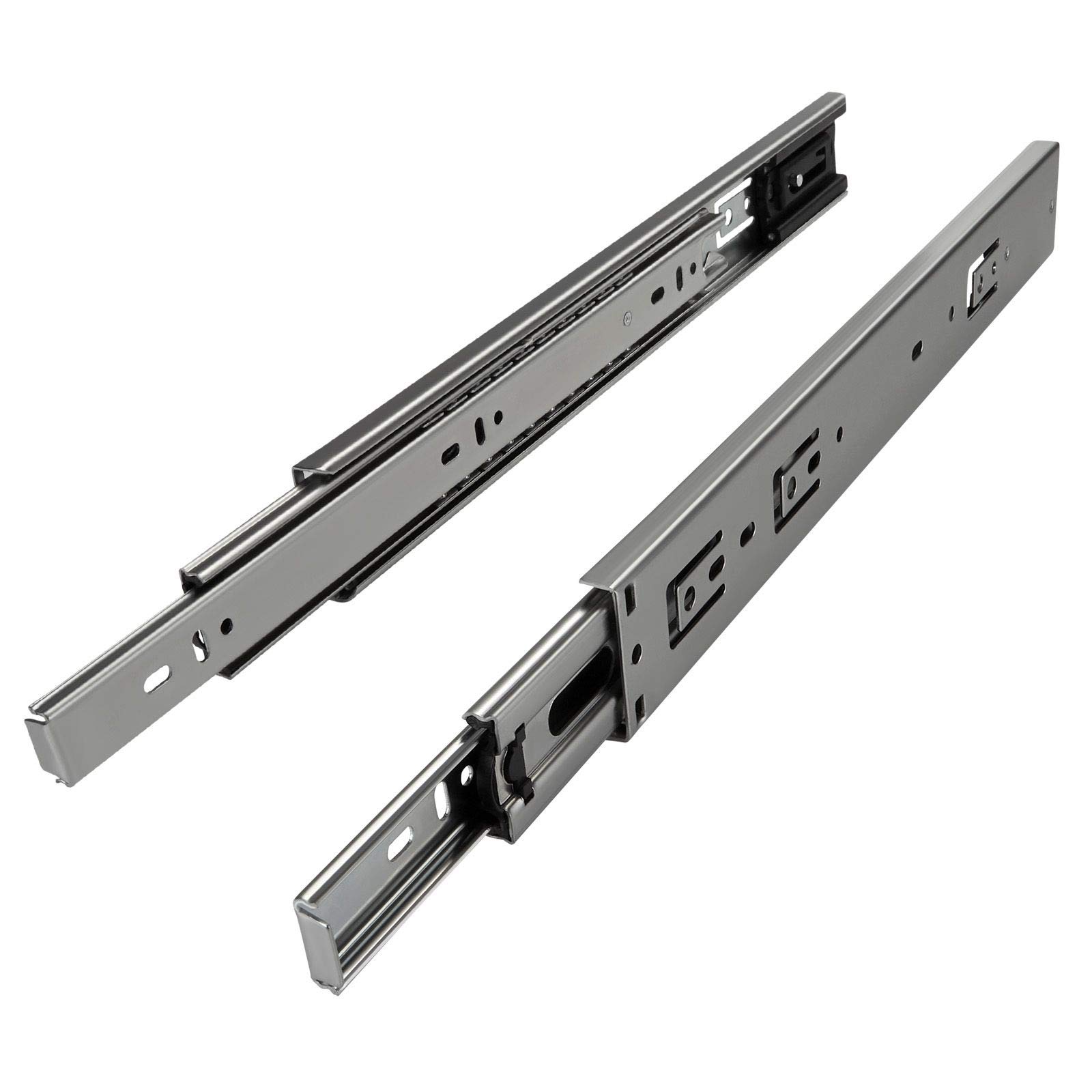 2 pares Corredera de extensión total KV2-35-H45-L750-SE con autocierre Longitud 750 mm Altura 45 mm Guías de cajones con Capacidad de carga de hasta 35 kg de SOTECH, el especialista en guías de