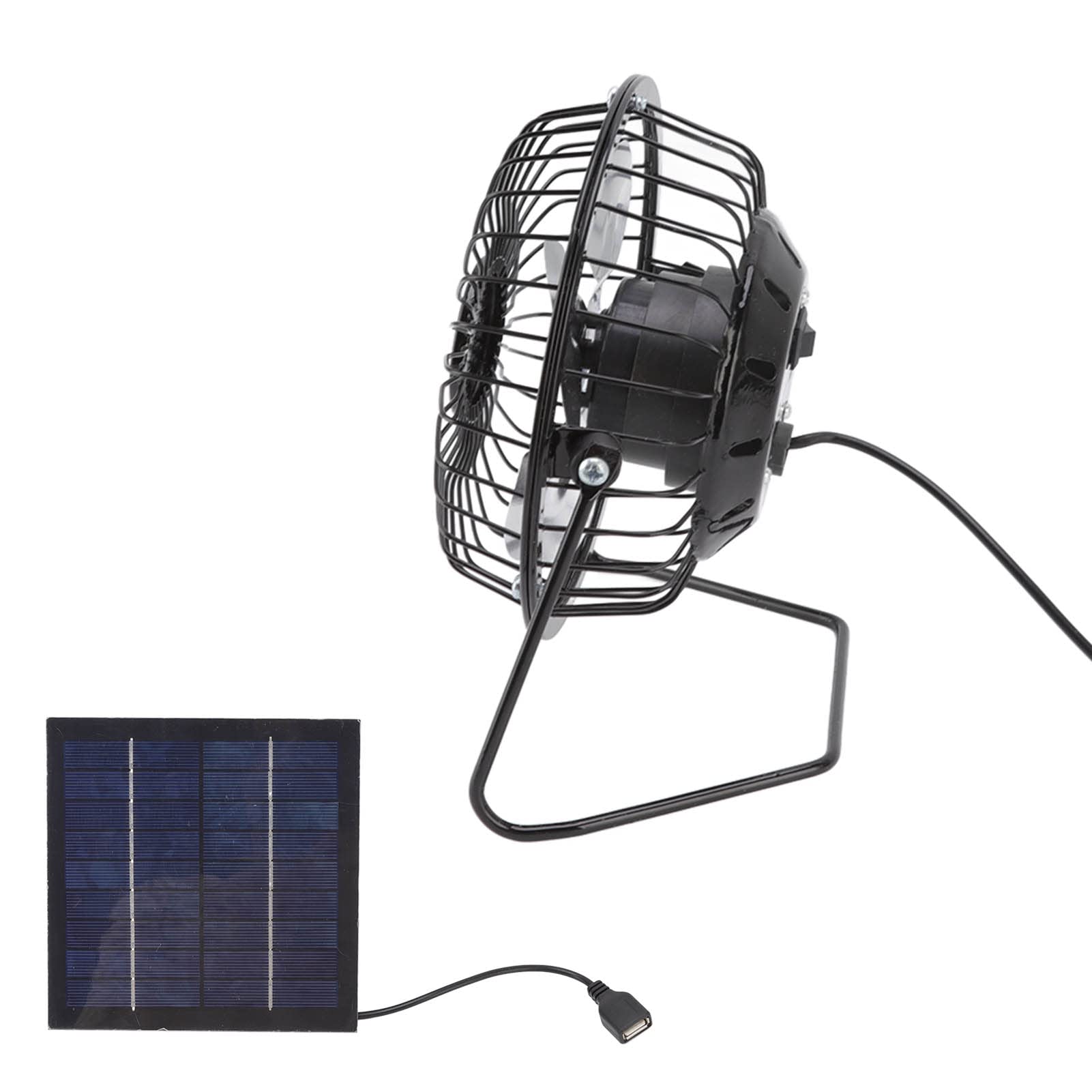 Fafeicy Photovoltaic Solar Panel Lüftungssystem Set, Mini Tragbare USB -Kühllüfter 5V 2,5W, Keine Batterie für Gewächshäuser, Zwinger, Anhänger Erforderlich