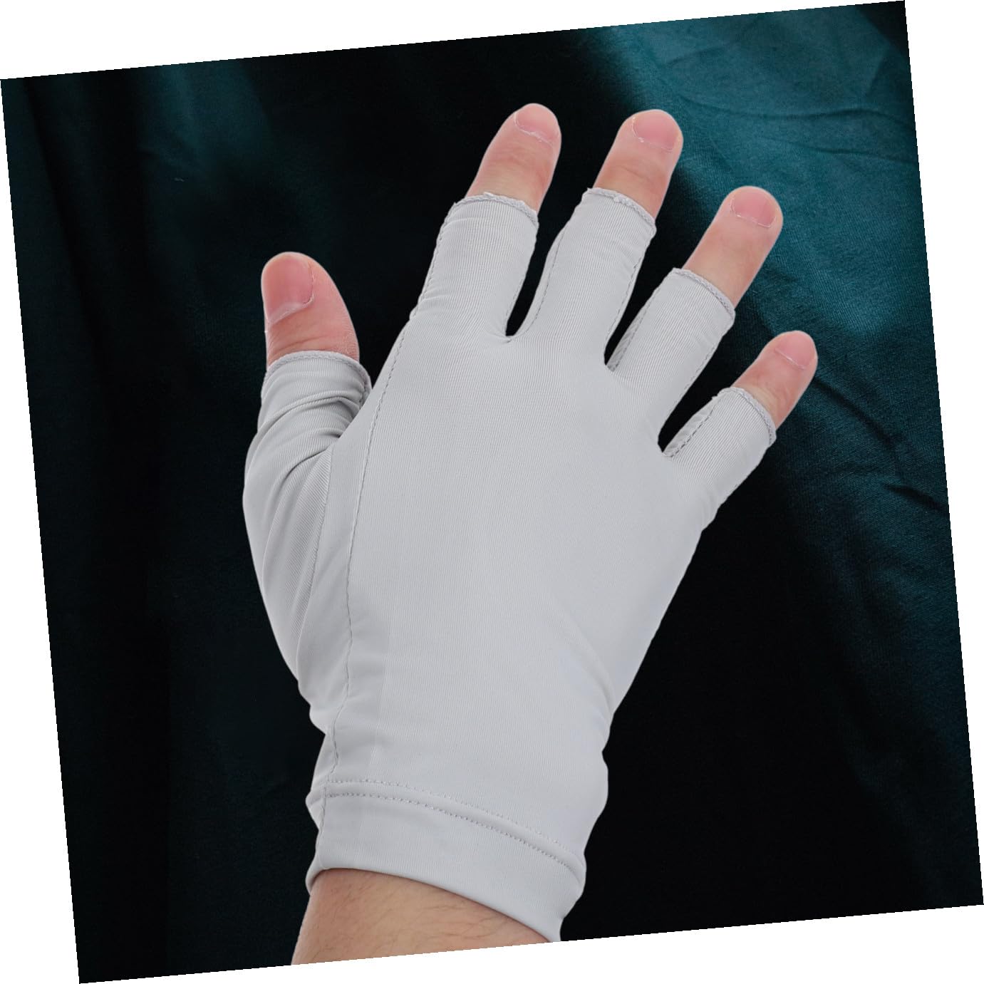 FRCOLOR 5 pares de guantes UV de manicura, guantes de protección solar, guantes de protección para manicura, guantes de uñas, mitones, lámpara de uñas anti-UV, escudo de tela para mujer