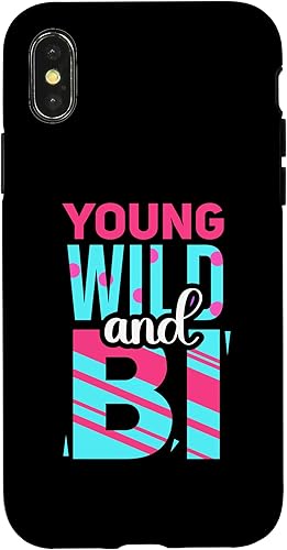 Miniatura 7 de iPhone 13 Pro Max Young Wild and Bi - Bisexual Pride Case
