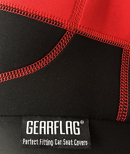 Gearflag Neoprene Seat Cover Custom Fits Wrangler Tj 1997-2002 Full Set (Front + Rear Seats) (Red/Black) #TOP5