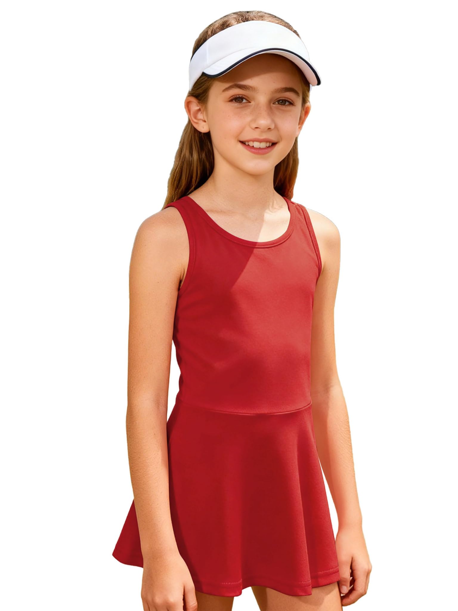 Runhomal - Vestido de golf para niños, para deporte, niña, gimnasia, deportes, voleibol, tenis, niña, 10 años, traje de tenis sin mangas