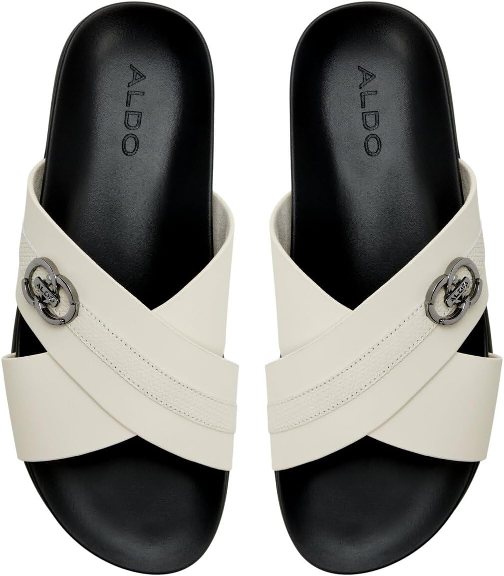 ALDO mens Mendel Leather Cross-strap Sandal