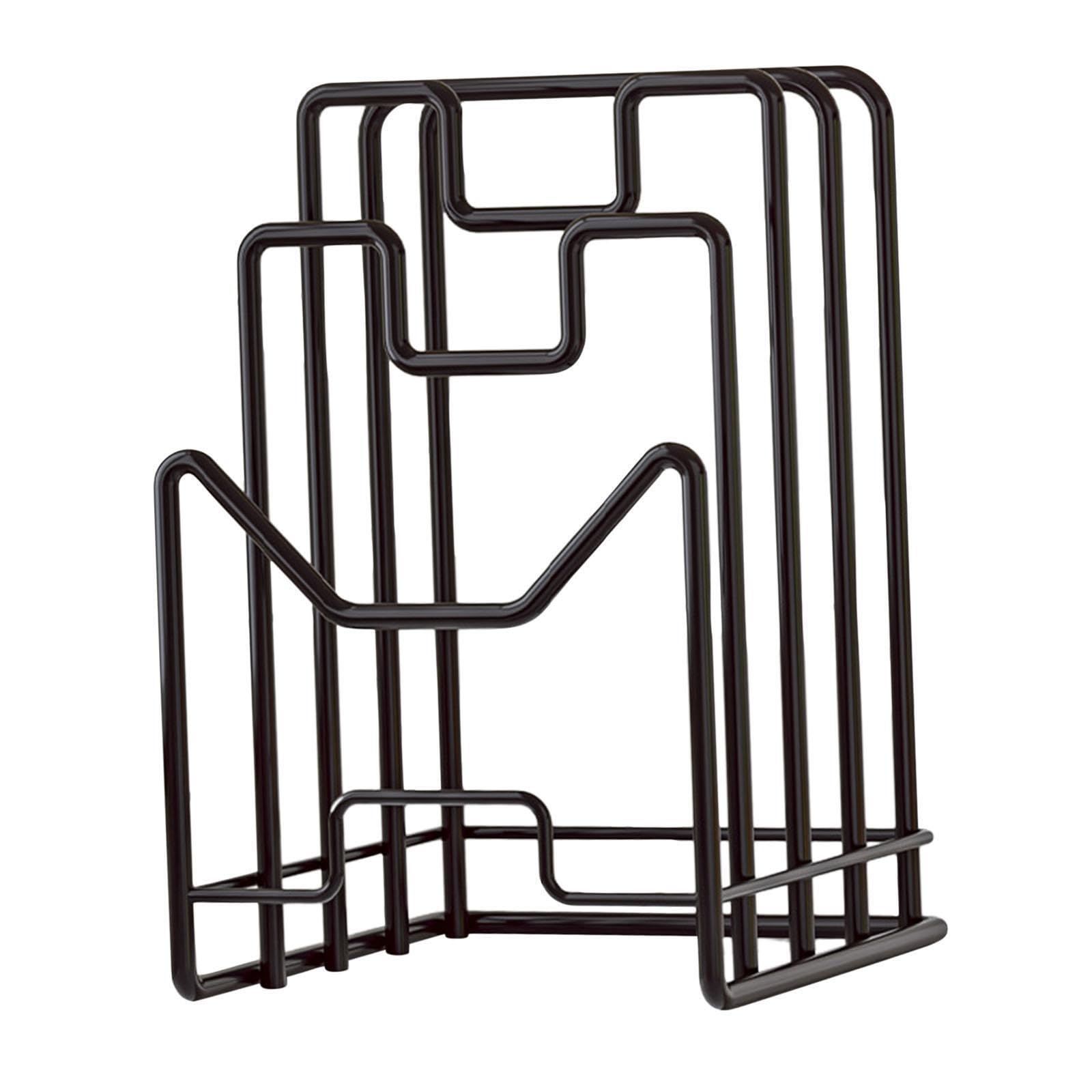 QLECXZI Prominent Kitchen Bakeware Pot Lid Rack Holder Safe Storage For Cooking Gear Convenient For To Store Various Kitchen Cookware Such As Chopping Boards