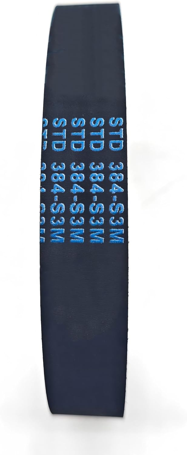 Black Strap 384-S3M Timing Belt, Width 6mm, 128 Teeth, Synchronous Belt S3M, Pitch 3mm, Belt Thickness 2.2mm Conveyor Belts S3M-384