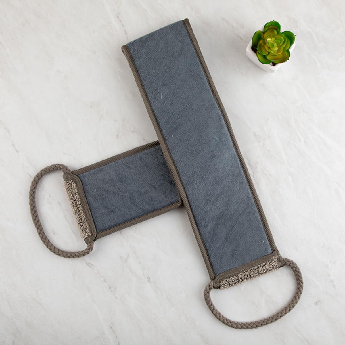 Fascia per Lavare la Schiena in Canapa 2 Pezzi Doppio Anello, Esfoliazione Profonda e Pulizia della Pelle per Uso Doccia e Massaggio Corpo