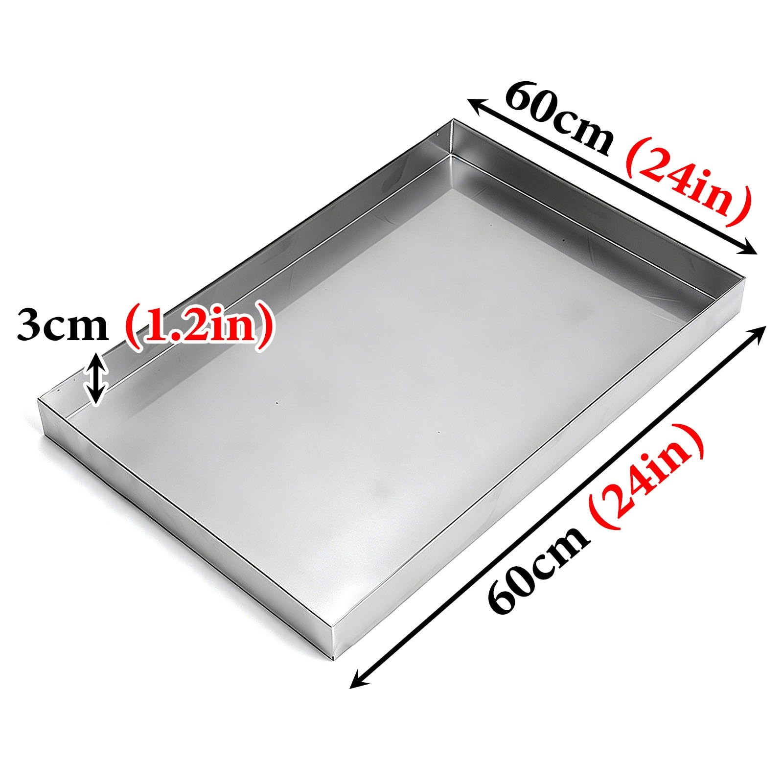 Vaschetta Condensa Condizionatore Universale in Acciaio Inox 304 con Tubo