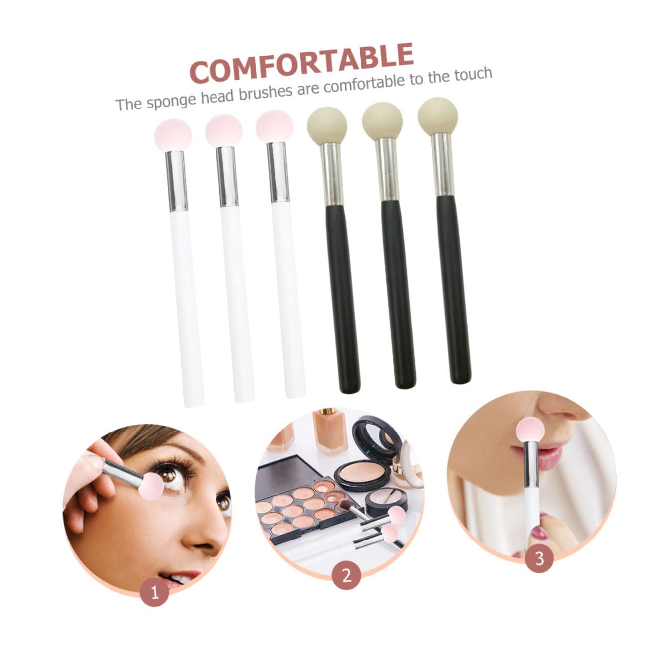 Ipetboom 30pezzi Spugnette Per Trucco Testa Di Fungo Di Applicatori Per Fondotinta e Spugna Per Trucco Viso e Contouring Riutilizzabili e Lavabili Colori