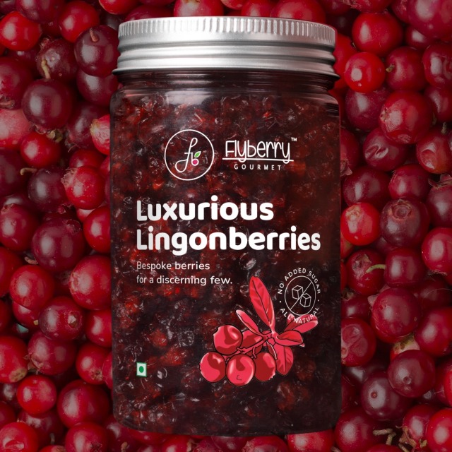 Flyberry Gourmet Dried Lingonberries 400 Gms (Pack of 4x100 Gms