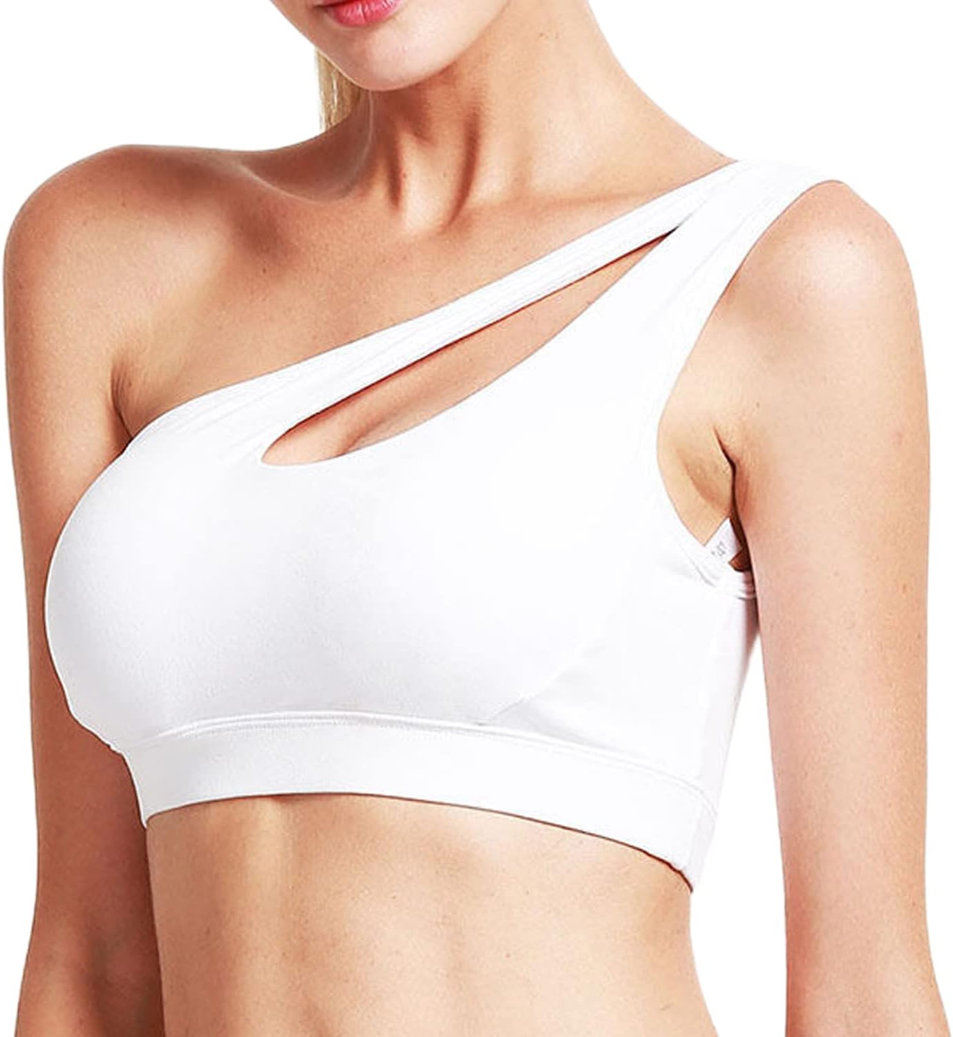 Dress Cici One Shoulder Sports Bras, Low Impact Sports Bra