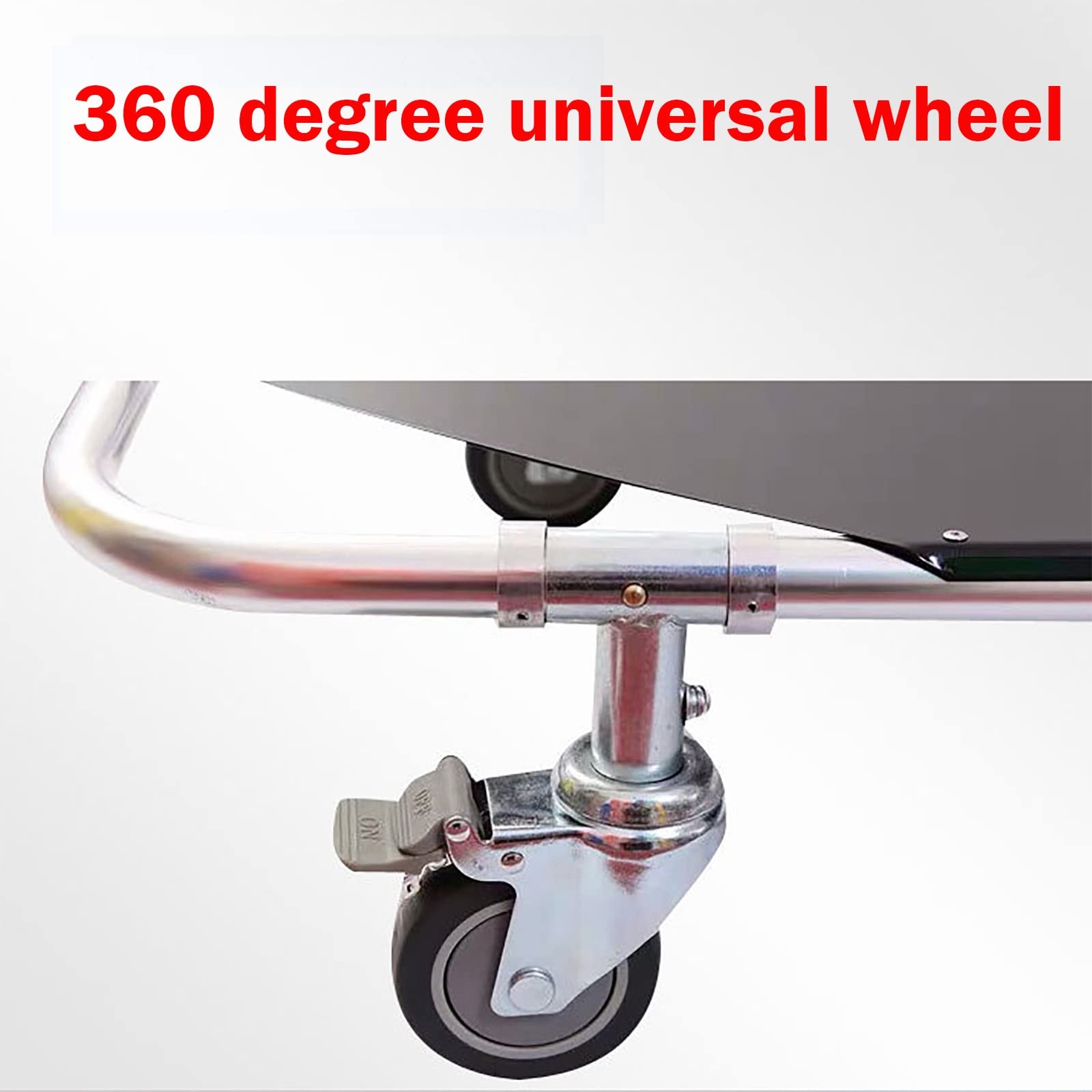 Stretcher Bed Emergency Stretcher,Foldable Stretcher, Aluminum Alloy Four-Wheel Stretcher cart with Wheels case and Carrying Straps Rugged and Portable for First aid