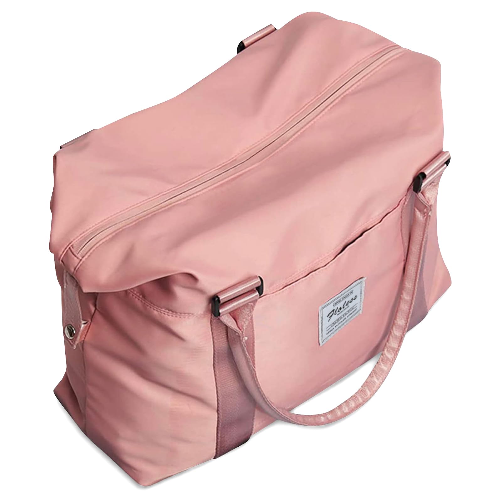Womens travel bags, weekender carry on for women, sports Gym Bag, workout duffel bag, overnight shoulder Bag fit 15.6 inch Laptop Pink Large