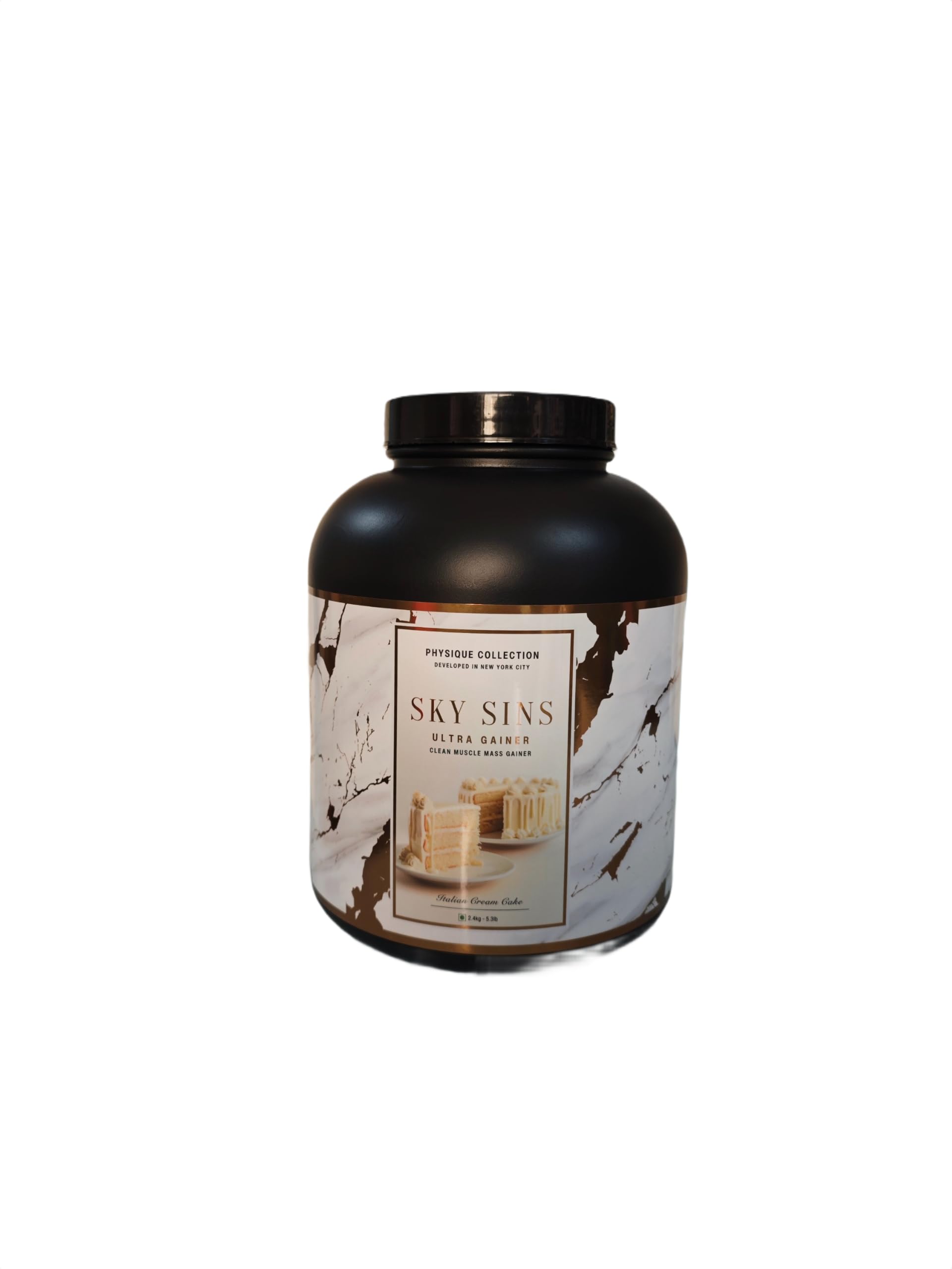 Sky Sins Ultra Gainer 2.4kg Italian Cream Cake Flavour for Men & Women | 50g Five-Source Protein | High-Calorie with Complex Carbs | Ideal For Lean Muscle Growth, Strength & Post-Workout Recovery-image-3