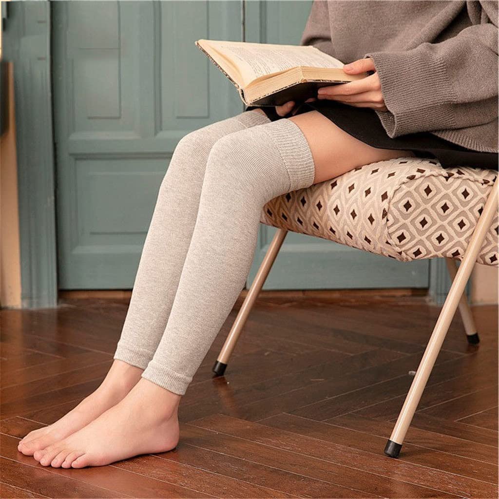 ACiyD Jambières Hiver Tricot Chaud Doux Botte Guêtre Haut Genou Jambières Unisexe Jambières Botte Topper Bas (Couleur : C, Taille : 45CM) (C 45CM)