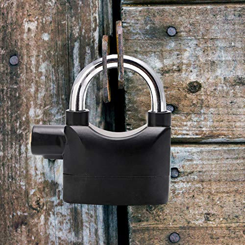 TRIXES 110db Alarmed Heavy Duty Weatherproof Short Shackle Padlock - Image 4