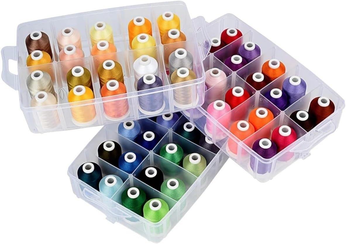 63-Color Embroidery Thread Kit, Sewing Set for Machines