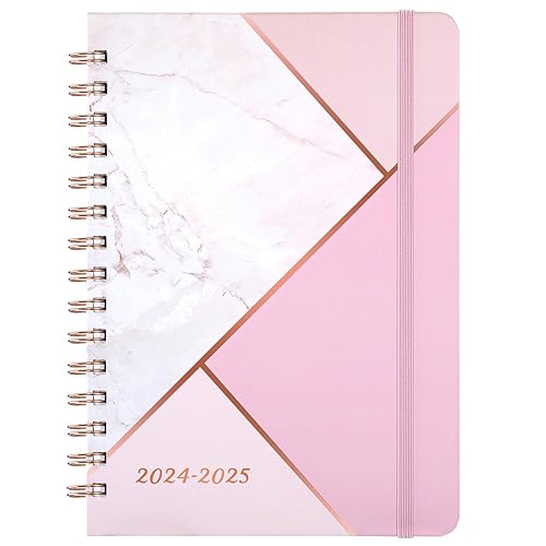 Academic Diary 2024-2025 - Diary 2024-2025 A5 Week to View, 2024-2025 Diary from August 2024 to July 2025, Hardcover with Inner Pocket, 21.5 x 15.5 cm, Pink