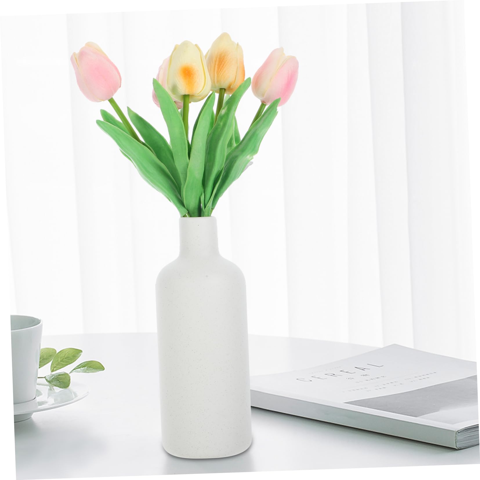 TOPBATHY 4pezzi Vasi in Ceramica Per Fiori Vasi Decorativi Per Composizioni Floreali Secche Da Tavolo Per Pranzo Per Libreria