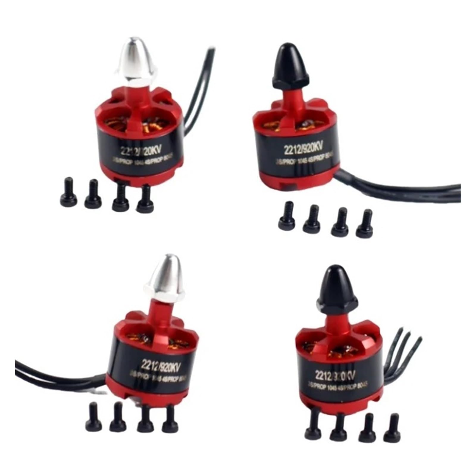 Motore senza spazzole 2212 920KV for quadricottero F450 F550 S500 S550 X525 RC | Motore ad alta efficienza 2212 920KV, leggero, a basso calore, durevole per droni multirotore (2CW e 2CCW)