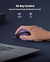 Vista 5 de USB Wireless Mouse for Laptop PC Mac, 2.4GHz Cordless Mouse with 6 Buttons, 5-Level Adjustable 4000 DPI, Ergonomic Portable Optical Computer Mice