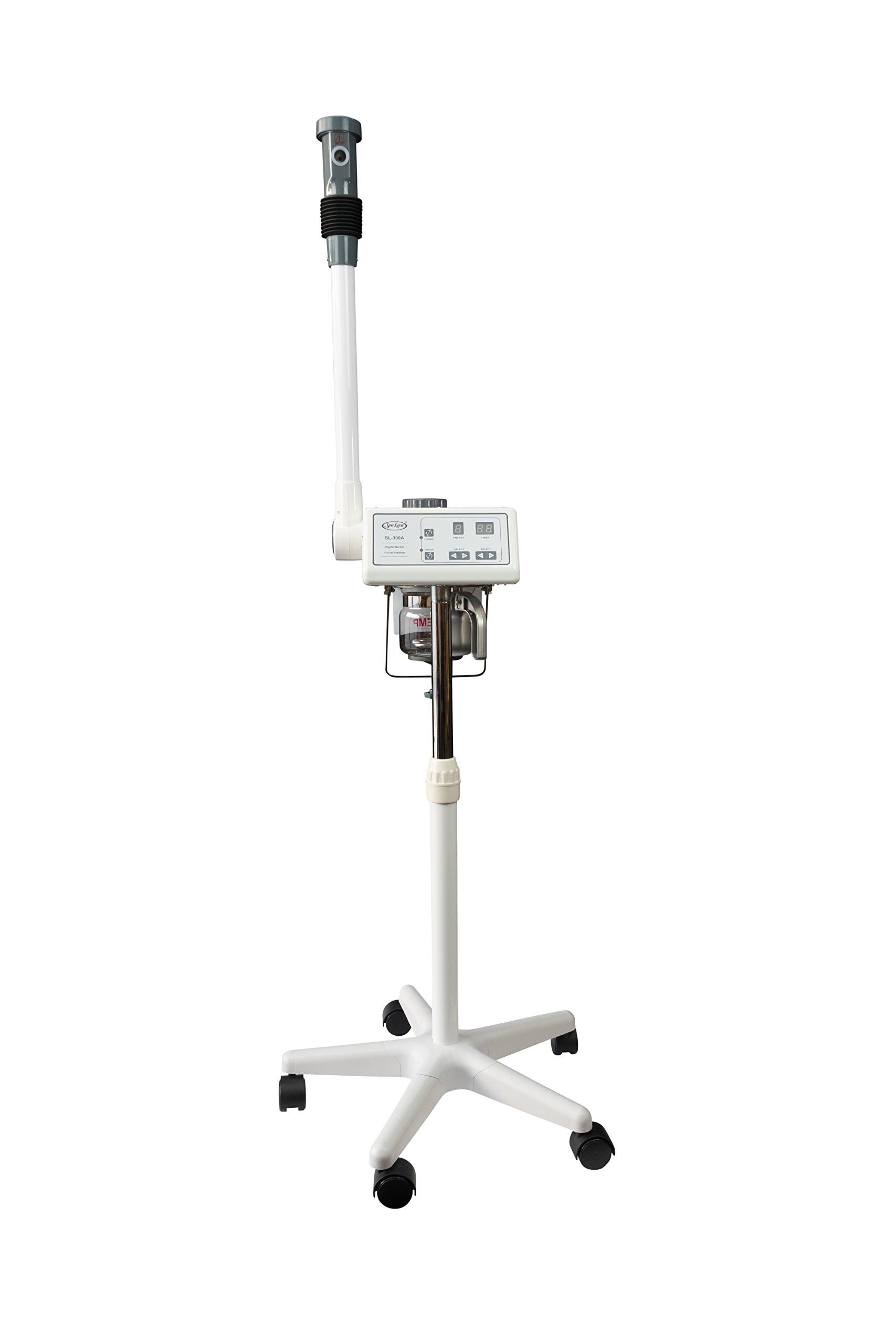 Professional Facial Steamer with Ozone for Esthetician - Aromatherapy Hair and Face Steam Machine with Digital Timer for Spa Equipment, Beauty Salon, and Personal Home Use - SL-300A