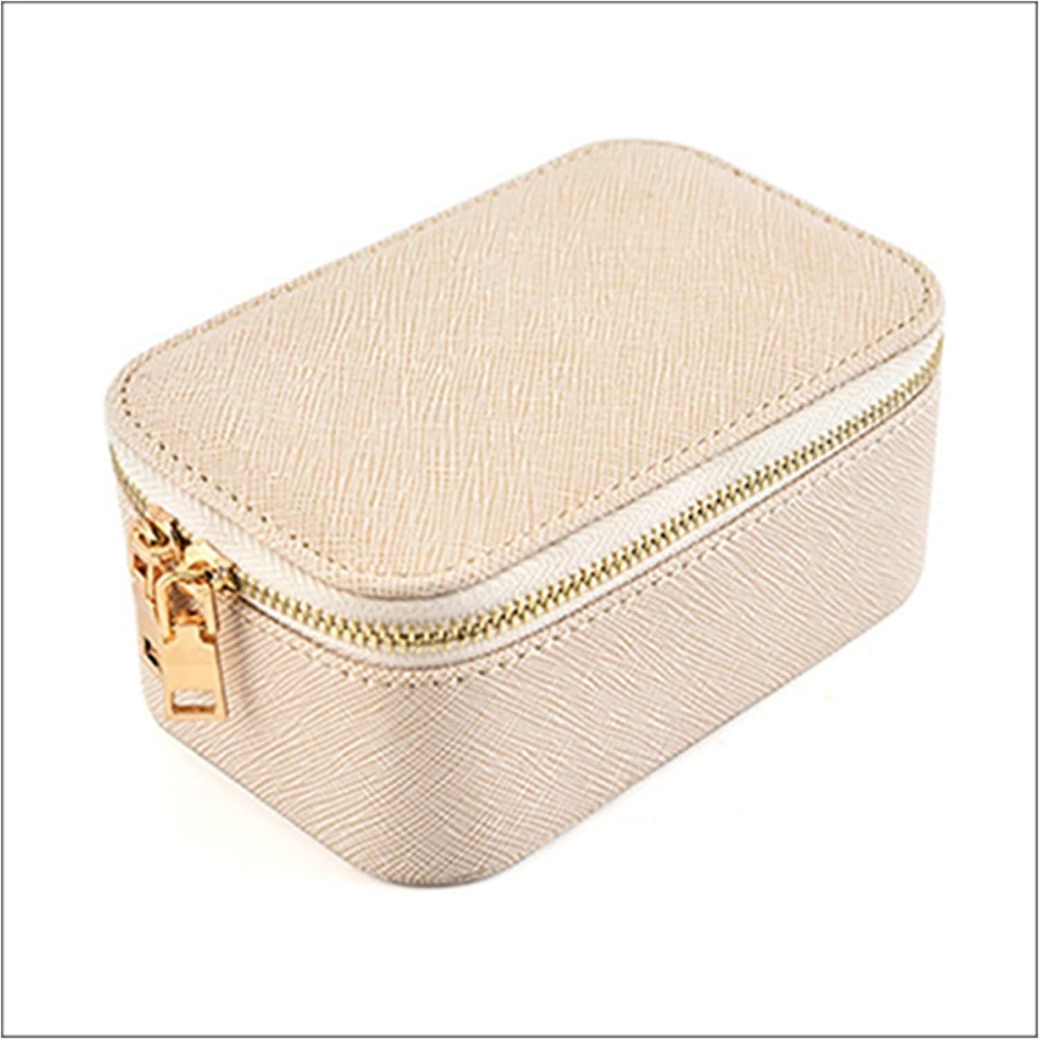 Jewelry Box Organizer Jewelry Box Portable Ring Jewelry Box Flannel Storage Zipper Cosmetic Box Jewelry Organizer Small(B) (B S)