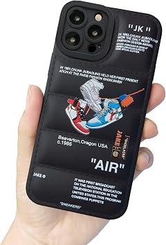 Ins Off Sports Shoes Brand Puffer Phone Case for iPhone 16 Pro 6.3"