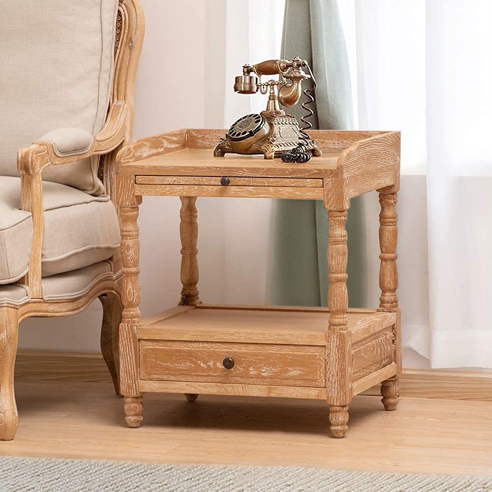 Amazon.com: Crestlive Products Oak Nightstand, End Table, Wood
