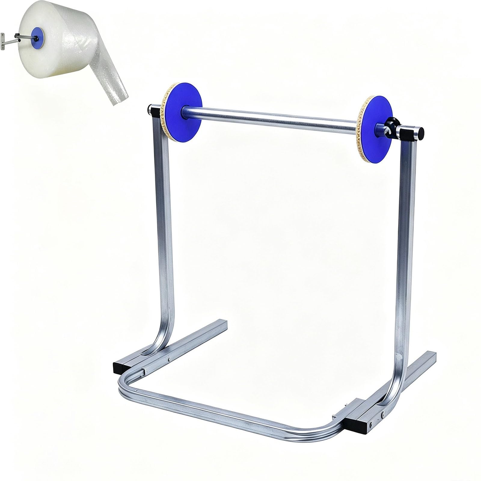Station d'expédition de table réglable avec dévidoir de film mousse et support acier