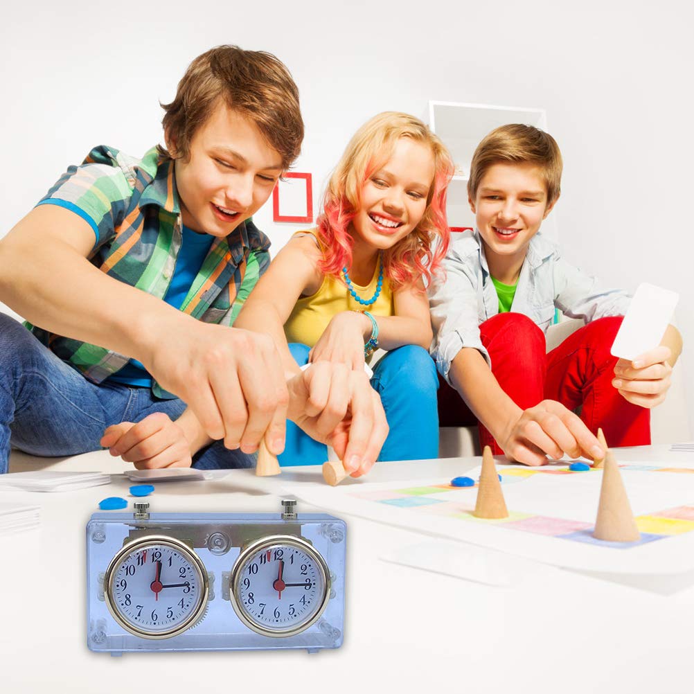 GMWD Timer per scacchi, orologio professionale per scacchi, orologio analogico per il conteggio alla rovescia, timer internazionale per gli scacchi, per tornei, giochi da tavolo, competizioni