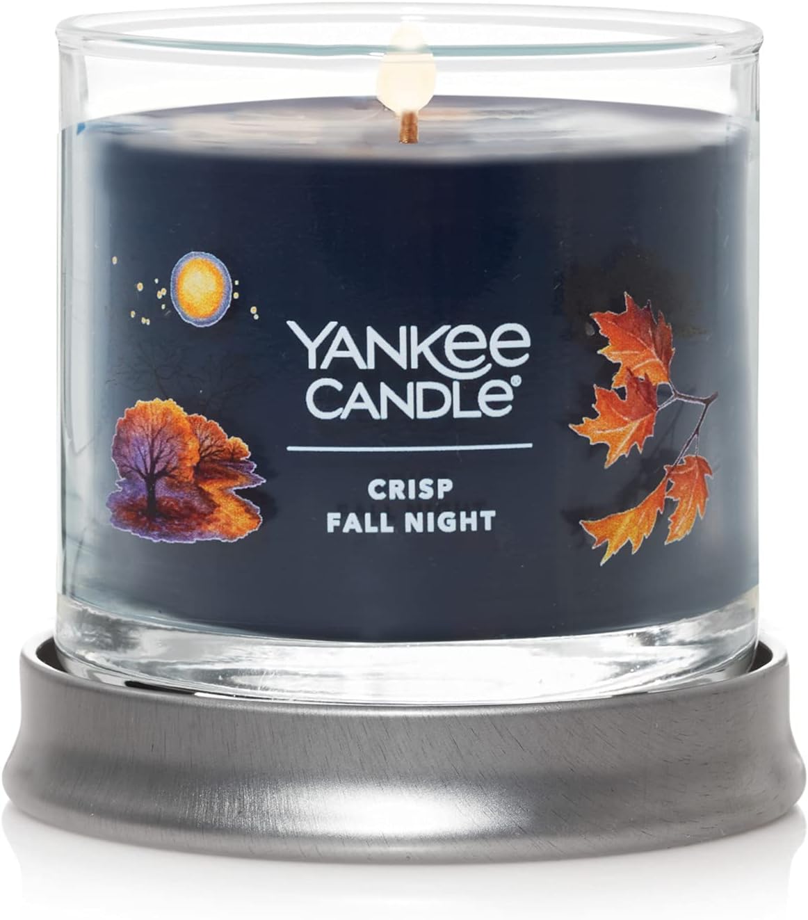 Yankee Candle Crisp Fall Night Scented, Signature 4.3oz Small Tumbler Single Wick