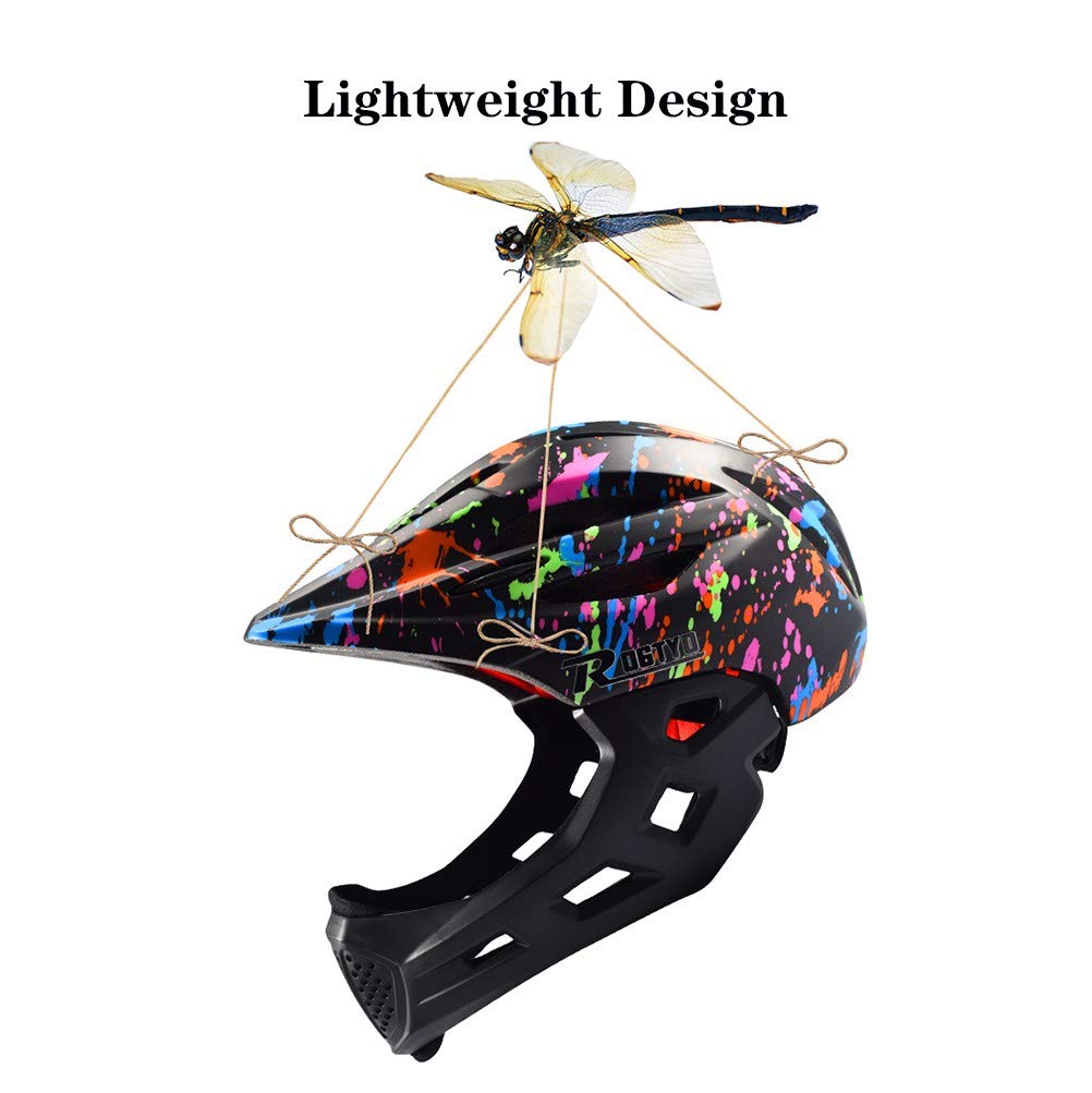 Kinder Fahrradhelm Abnehmbar Integralhelm Verstellbar Kinderhelm Multi-Sport Schutzhelm für 3-15 Jahre Junge Mädchen Skateboard Roller Inlineskaten Scooter BMX
