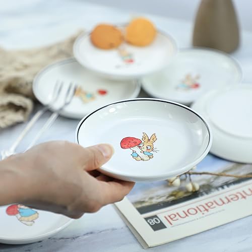 Miniatura 4 de Bicuzat Lindos platos de cerámica con patrón de animales de dibujos animados, platos de condimentos, cuencos de salsa de soja para sushi, platos de