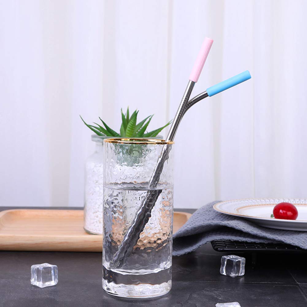 Lot De 8 Embouts En Silicone De Qualité Alimentaire Anti-brûlure Réutilisables Pour Pailles En Acier Inoxydable De 6 Mm De Large (6 Mm De Diamètre Extérieur