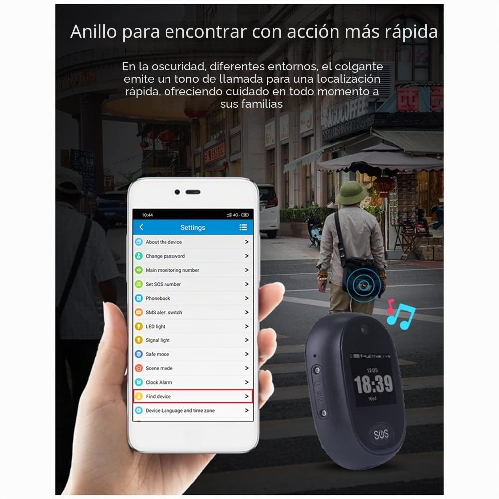 ISTOVO Colgante de Seguimiento GPS 4G V45 para NiñOs Mayores Mini GPS Rastreador Personal Alarma Reloj Parlante una Prueba de Agua (Rojo)