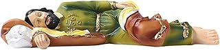 Funight - Statua di San Giuseppe addormentata,Scultura fatta a mano multiuso,Esposizione di bambola di ottima fattura per la casa,Figura per la decorazione religiosa regalo collezione verde