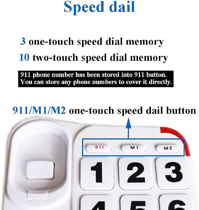 Teléfono con Cable Amplificado HePesTer P-46 para Adultos Mayores miniatura 3