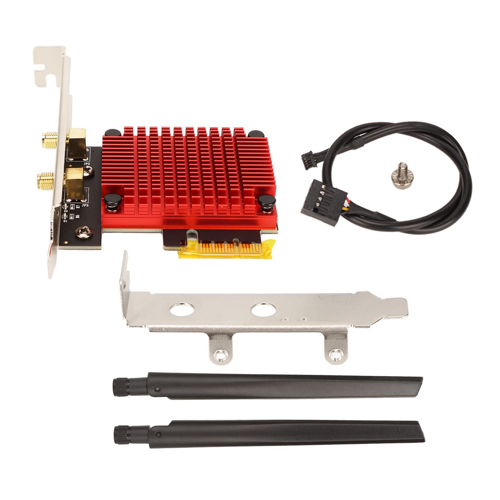 Scheda WIFI PCIe, Antenna AC68 6dBi, Supporto Scheda Wireless Dual Band 2.4G 5G, Velocità di Trasmissione 2000 MBps Compatibile con Interfaccia PCIe X4 X8 X16 per Sistema Win 10 e Win 11 a 64 Bit